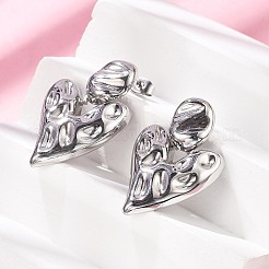 304 Stainless Steel Dangle Stud Earrings&nbsp;EJEW-D319-13P