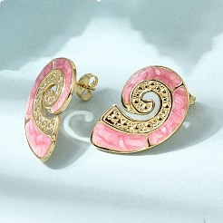 Brass Stud Earrings for Women&nbsp;KK-CBA9D38-03G-01