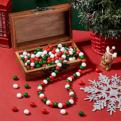 600Pcs 3 Colors Christmas Natural Wood Beads&nbsp;WOOD-GA0001-57