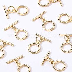 Brass Toggle Clasps&nbsp;KK-BC0005-90G-NF