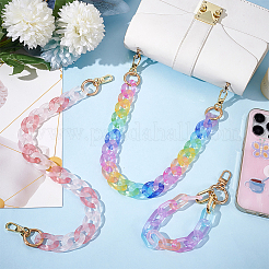 2Pcs Transparent Acrylic Curb Chains Bag Handles&nbsp;AJEW-WR0001-88