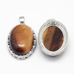 Natural Tiger Eye Pendants&nbsp;G-D851-30