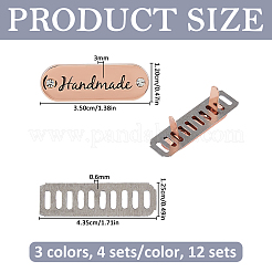 12 Sets 3 Colors Alloy Crystal Rhinestone Handmade Label Tags&nbsp;FIND-FH0018-17