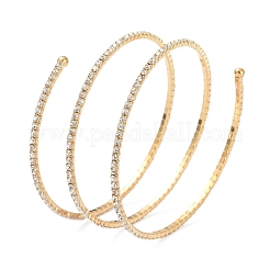 Iron Alloy Rhinestone Multilayer Bangles&nbsp;BJEW-B052-03LG