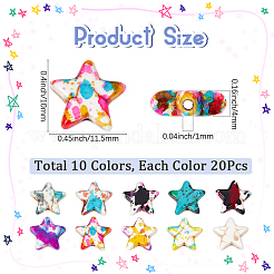 200Pcs 10 Colors Spray Painted Synthetic Turquoise Beads&nbsp;G-SC0003-36