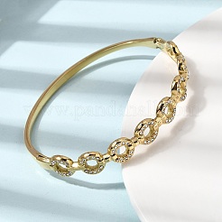 304 Stainless Steel Rhinestone Hinged Bangles for Women&nbsp;BJEW-B168-02C-G