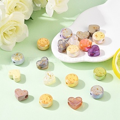 20Pcs 2 Styles Opaque Acrylic European Beads&nbsp;OACR-YW0004-39