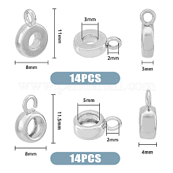 28Pcs 2 Style Brass Tube Bails&nbsp;KK-FH0006-31