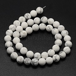 Natural Howlite Beads Strands&nbsp;X-G-D696-4mm