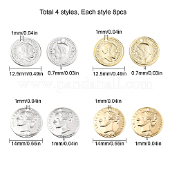 32Pcs 2 Style Brass Charms&nbsp;KK-SC0002-54