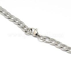 304 Stainless Steel Curb Chain/Twisted Chain Necklaces&nbsp;STAS-A028-N123P