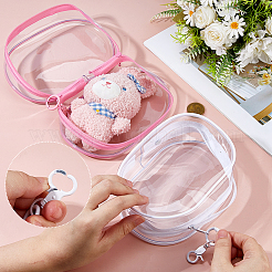 2Pcs 2 Colors Transparent Plastic Storage Zipper Bags&nbsp;ABAG-FH0001-16B