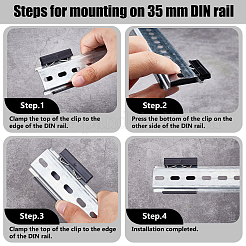 4Pcs Aluminum DIN Rail Mounting Bracket&nbsp;FIND-GA0007-28EB