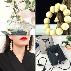 Round Unfinished Wood Beads&nbsp;WOOD-PH0008-10