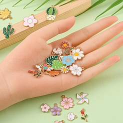 30Pcs 30 Style Alloy Enamel Pendants&nbsp;ENAM-YW0001-87