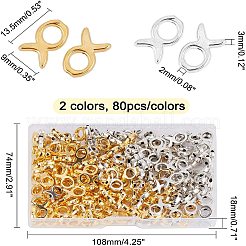 Easter Theme 160Pcs 2 Colors Tibetan Style Bead Frames&nbsp;TIBEB-CA0001-17