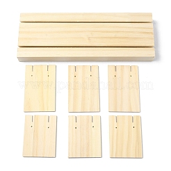 2-Slot Wooden Earring Display Card Stands&nbsp;LS-EDIS-R027-01A-02