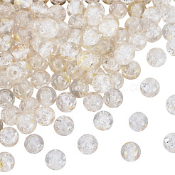 100Pcs Crackle Transparent Glass Beads&nbsp;GLAA-TADJ0001-12J