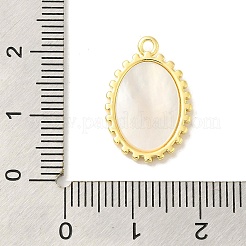 Brass Pave Shell Pendants&nbsp;KK-Z073-28G