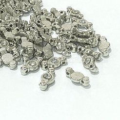 Alloy Grade A Rhinestone Bar Spacers&nbsp;ALRI-Q044-N