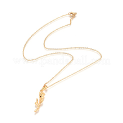 304 Stainless Steel Pendant Necklaces&nbsp;X-NJEW-F275-46G