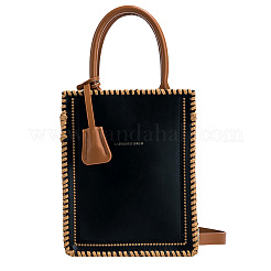 DIY Rectangle PU Leather Knitting Crochet Bags&nbsp;GN-TAC0003-08C