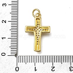 Brass Micro Pave Clear Cubic Zirconia Pendants&nbsp;ZIRC-I070-081G