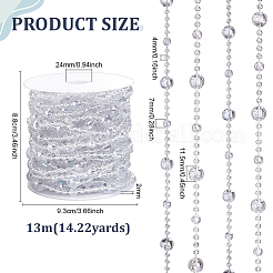 13M Round Acrylic Hanging Crystal Beads&nbsp;DIY-BC0016-80