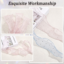 20 Yards 2 Colors Polyester Ribbon with Rhinestone&nbsp;OCOR-CY0001-36B