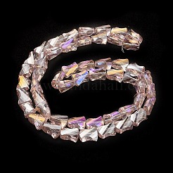 Electroplated Transparent Glass Beads Strands&nbsp;GLAA-G092-A06