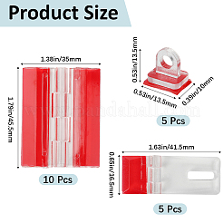 2 Styles Acrylic Self Adhesive Latches Sets&nbsp;OACR-GF0001-14