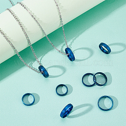 16Pcs 8 Size 201 Stainless Steel Textured Plain Band Rings Set for Women&nbsp;RJEW-UN0002-77BL