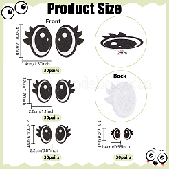 2 Bagds Oval Felt Craft Doll Eye&nbsp;DIY-FG0010-04A