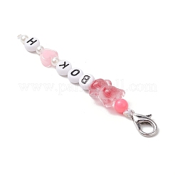 6Pcs Bear & Letter Acrylic Pendant Decorations&nbsp;HJEW-JM02957