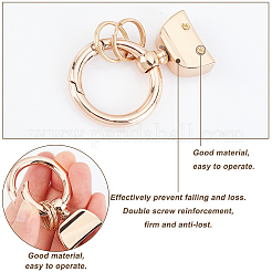 6 Sets 3 Colors Alloy Keychain Clasps&nbsp;DIY-CA0004-49