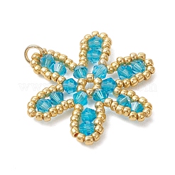 Glass Seed Beaded Pendants&nbsp;PALLOY-MZ01270-01