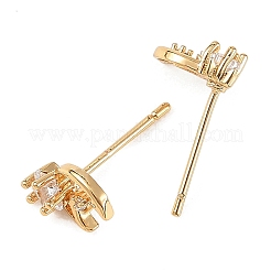 SHEGRACE Brass Micro Pave Cubic Zirconia Stud Earrings&nbsp;XGRQ4N531-709G
