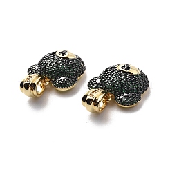 Brass Cubic Zirconia Pendants&nbsp;KK-G446-18G-02