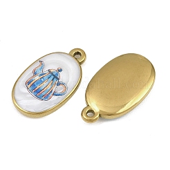 Printed 304 Stainless Steel Enamel Pendants&nbsp;SA-CBA1ED9-22G-04