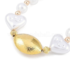 Rack Plating Brass Beaded Bracelets&nbsp;BJEW-P341-07C-G