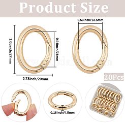 20Pcs Zinc Alloy Spring Gate Rings&nbsp;FIND-SP0004-30G