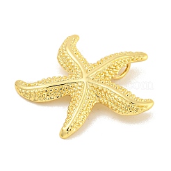 Rack Plating Starfish Brass Pendants&nbsp;KK-K341-65G