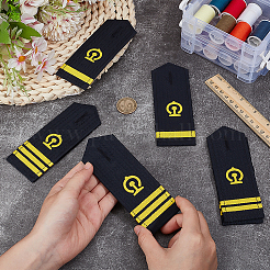 3 Pairs 3 Styles Polyester Professional Pilot Uniform Epaulets&nbsp;AJEW-BC0009-39B