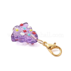 Handmade Bumpy Glass Christmas Tree Pendant Decorations&nbsp;HJEW-JM04171-01