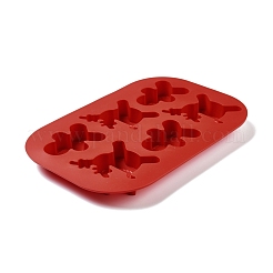 DIY Christmas Reindeer & Gingerbread Man Food Grade Silicone Molds&nbsp;DIY-G052-A03