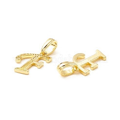 Rack Plating Eco-Friendly Brass Letter Pendants&nbsp;KK-K265-02G-F