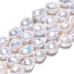 Natural Baroque Pearl Keshi Pearl Beads Strands&nbsp;PEAR-S019-05C-01
