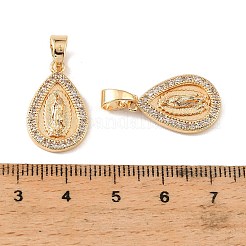 Brass & Clear Cubic Zirconia Pendants&nbsp;KK-G558-09G