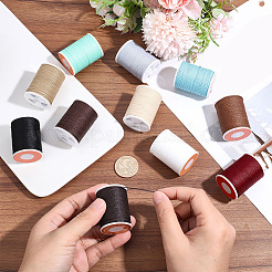 11 Rolls 11 Colors Round Waxed Polyester Cord&nbsp;YC-PA0001-01