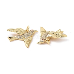 Brass Micro Pave Cubic Zirconia Pendants&nbsp;ZIRC-I063-33G